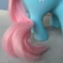 Light blue colour Short hair Version Bowtie Shy Pose Bow Tie MLP G1 My Little Pony 1983 Image 4