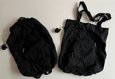 Bundle of Packable Kipling Tote Bag and Backpack