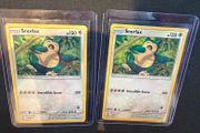 Set of 2 Pokemon card snorlax 50/68 2019