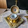 Antique Victorian Era Solid Brass Desktop Set Image 3