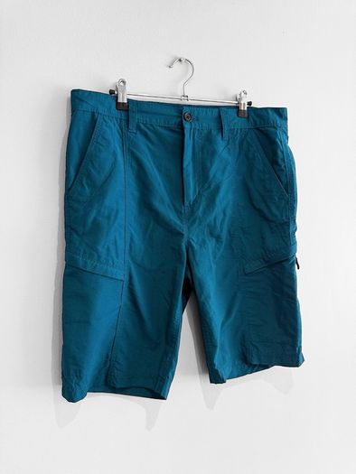 Pre Owned Dunnes Stores Mens Teal Utility Cargo Shorts