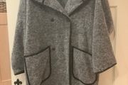 Knitted Long Wool Coat / Cardigan / Coatigan With Hood