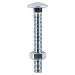 Carriage Bolts & Hex Nuts - Zinc M6