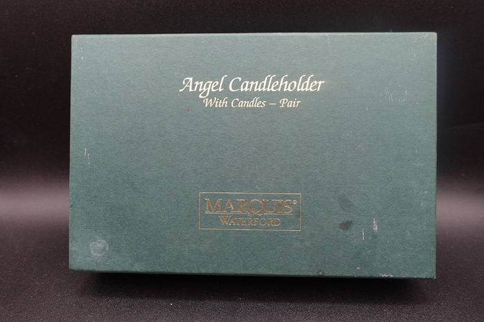 Marquis by Waterford Crystal Angel Candleholders  Pair in Original Box