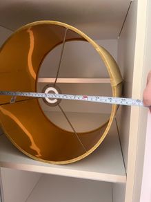 large gold drum lamp shade