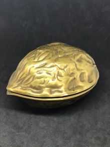 Vintage Brass Walnut Shaped Nut Cracker