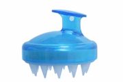 Silicone Scalp Brush Shower Shampoo Massage Comb Hair Washing Massager - BLUE