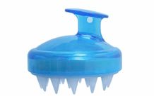 Silicone Scalp Brush Shower Shampoo Massage Comb Hair Washing Massager - BLUE