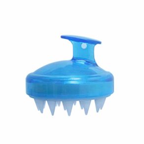 Silicone Scalp Brush Shower Shampoo Massage Comb Hair Washing Massager - BLUE