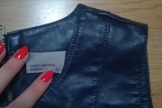 Vero Moda faux leather dress in navy colour