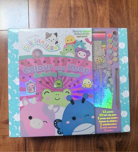 New Squishmallows Colour and Keep Activity Drawer