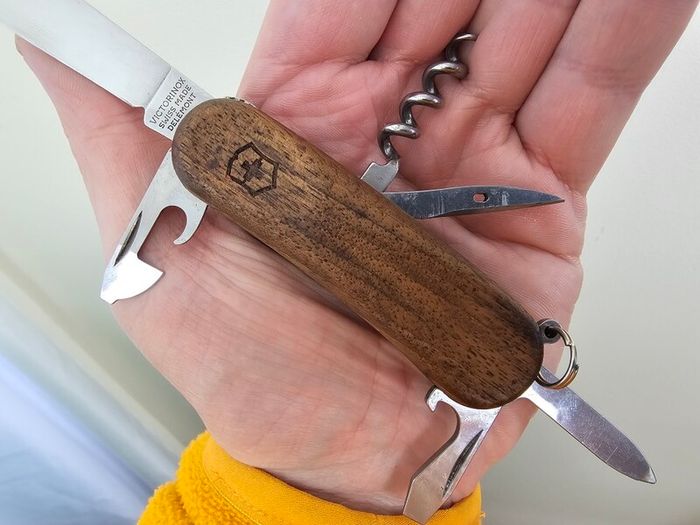Victorinox Delemont 84mm Model with Walnut Handle Swiss Army Knife