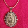 our lady of Guadalupe pendant &chain gold plated Image 2