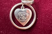 Tatty Teddy Sterling Silver Heart Pendant / Charm