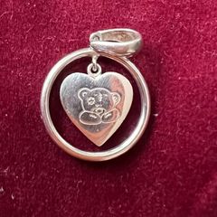 Tatty Teddy Sterling Silver Heart Pendant / Charm
