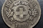 1850 Switzerland Helvetia 20 Rappen Swiss Coin