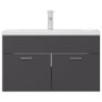 Sink Cabinet with Built-in Basin Grey Chipboard Image 5