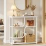 4-Tier Slim Console Table for Hallway, Narrow Hallway Table with Storage Shelves, Behind Sofa Table for Small Space, living Rooms, Entryway, Bedroom, White Image 6