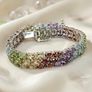 Silver Gemporia Multi-Gemstone Triple Row Bracelet Image 3