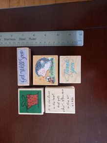 Rubber stamps card making