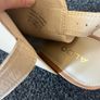 Never worn Aldo leather peep toe beige mules shoes heels Image 3