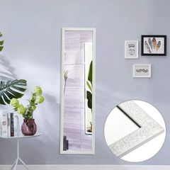 White Full Length Mirror 127x35.5cm Large Wall or Door Mirror for Living Room or Bedroom