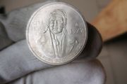 UNC 1977 Mexico Silver 100 Pesos Coin