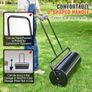 Lawn Roller, 17 Gallon Sand/Water Filled Yard Roller, Steel Sod Roller with Easy-turn Plug and U-Shaped Ergonomic Handle for Convenient Push and Pull, for Lawn, Garden, Farm, Park, Black Image 3