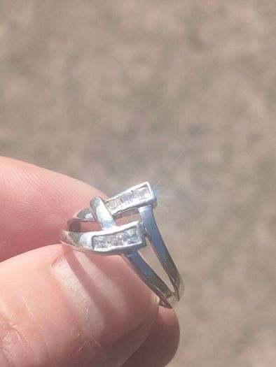 Sterling Silver Double Wishbone Engagement ring