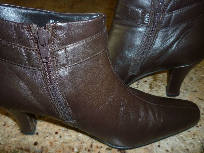 Brown ankle boots Leather Wallis Size Uk 6 Eu 39 Great Used Condition