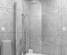 Kiimat Flat Bath Screen with Rounded Edge