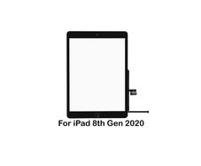 For iPad 10.2" 2020 8th Gen Digitizer Touch Screen Replacement Glass Black New - FHT21IPDLCD