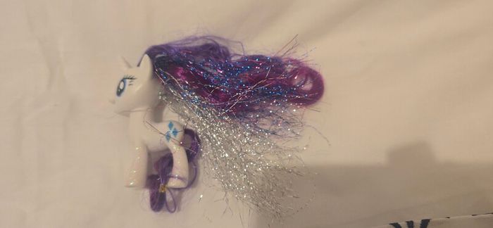 Rarity Glitter Tinsel Brushable 3inch Reboot MLP G4.5 G4 My Little Pony