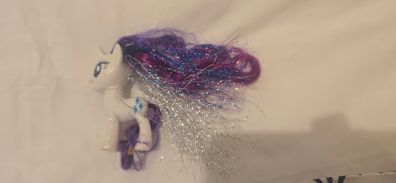 Rarity Glitter Tinsel Brushable 3inch Reboot MLP G4.5 G4 My Little Pony