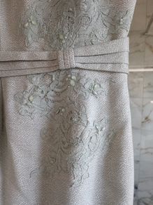 Boutique occasion dress rhinestones Spain designer Gema Nicolas Barcelona bridal size 10 38 for wedding confirmation communion Sage