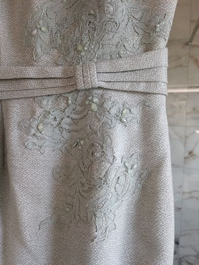Boutique occasion dress rhinestones Spain designer Gema Nicolas Barcelona bridal size 10 38 for wedding confirmation communion Sage