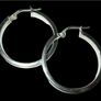 Vintage 9ct White Gold Hallmarked Hoop Earrings Image 10