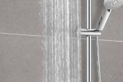 Aqua Concealed dual outlet shower kit valve,slider,shower head@arm