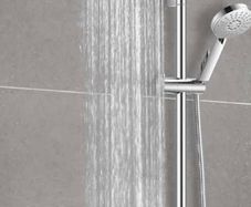 Aqua Concealed dual outlet shower kit valve,slider,shower head@arm