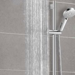 Aqua Concealed dual outlet shower kit valve,slider,shower head@arm