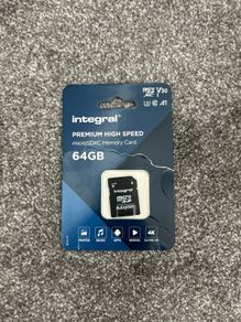 Integral 64GB MicroSD Memory Card with SD Adapter (4K V30)
