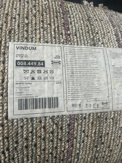 IKEA VINDUM high pile rug 200x270cm
