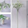 5Pcs Artificial Flowers, Fake Flowers Silk Plastic Artificial Gypsophila Realistic Flower Arrangements Wedding Decoration Table Centerpieces(White) Image 4