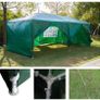 3x3m Green Gazebo Tent - 6 x Side Walls Included: 2 x Window Sides Marquee Waterproof Party Tent Image 4