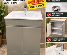 Deann 600 floorstanding unit with tap and waste