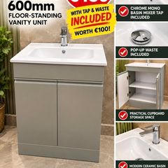 Deann 600 floorstanding unit with tap and waste