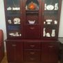 Mahogany Glass Cabinet with  Lighting. Image 2