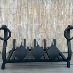Bespoke hand made solid iron fire insert