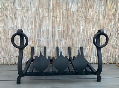 Bespoke hand made solid iron fire insert