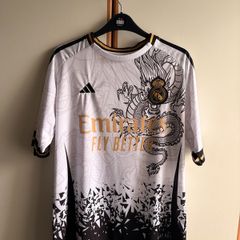 Adidas Real Madrid Dragon Special Edition Shirt White Gold With Ronaldo 7 at the back